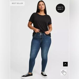 Torrid Jegging High-Rise Dark Wash Skinny Jeans Extra Short Length